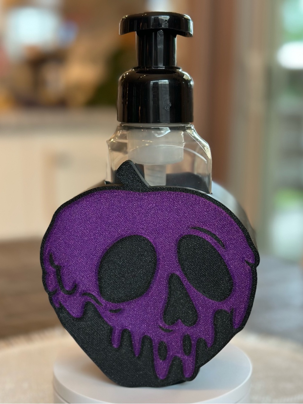 Disney Poison Apple Skull Foaming Soap Holder for Bath & Body Works Bottles - Picture 4 of 9